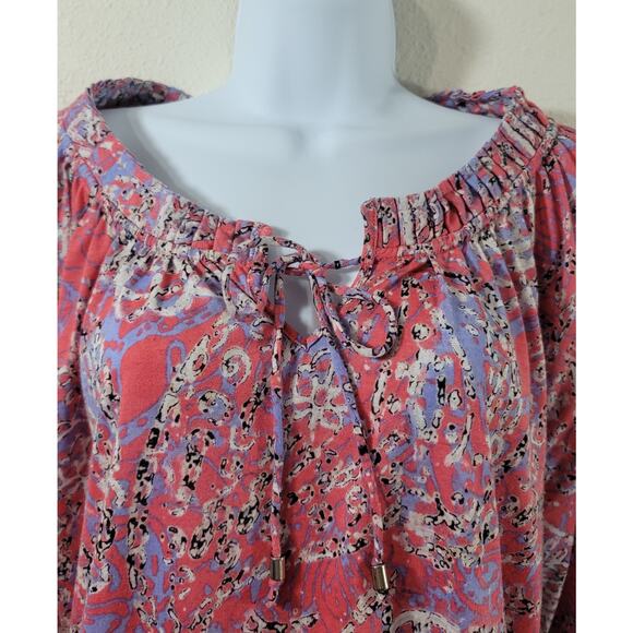 Avenue Pink Purple White Pleated Boat Collar Tie 22 24 Lightweight Soft Stretchy - Picture 5 of 8